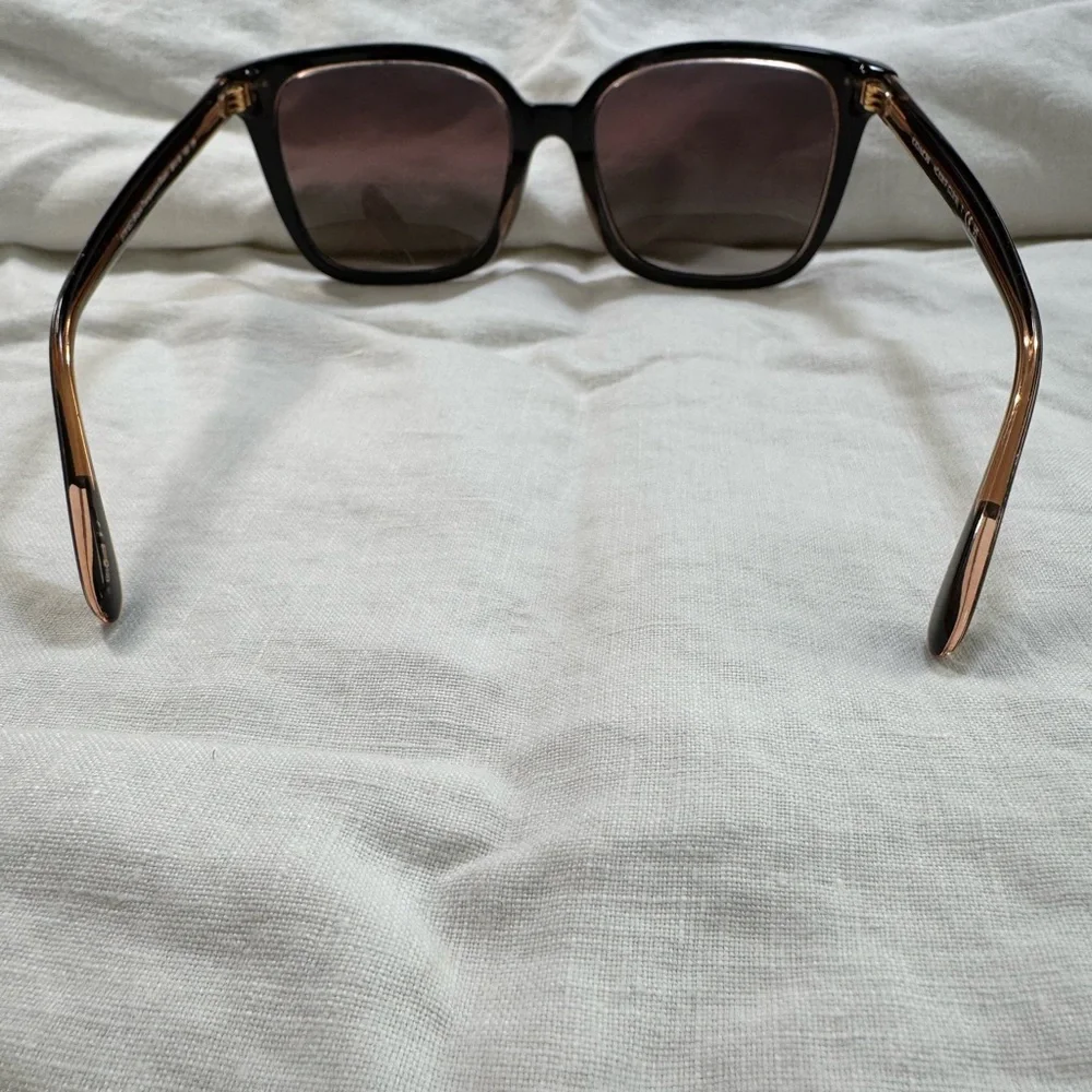 Coach Black Frame Sunglasses with Gradient Brown Lenses